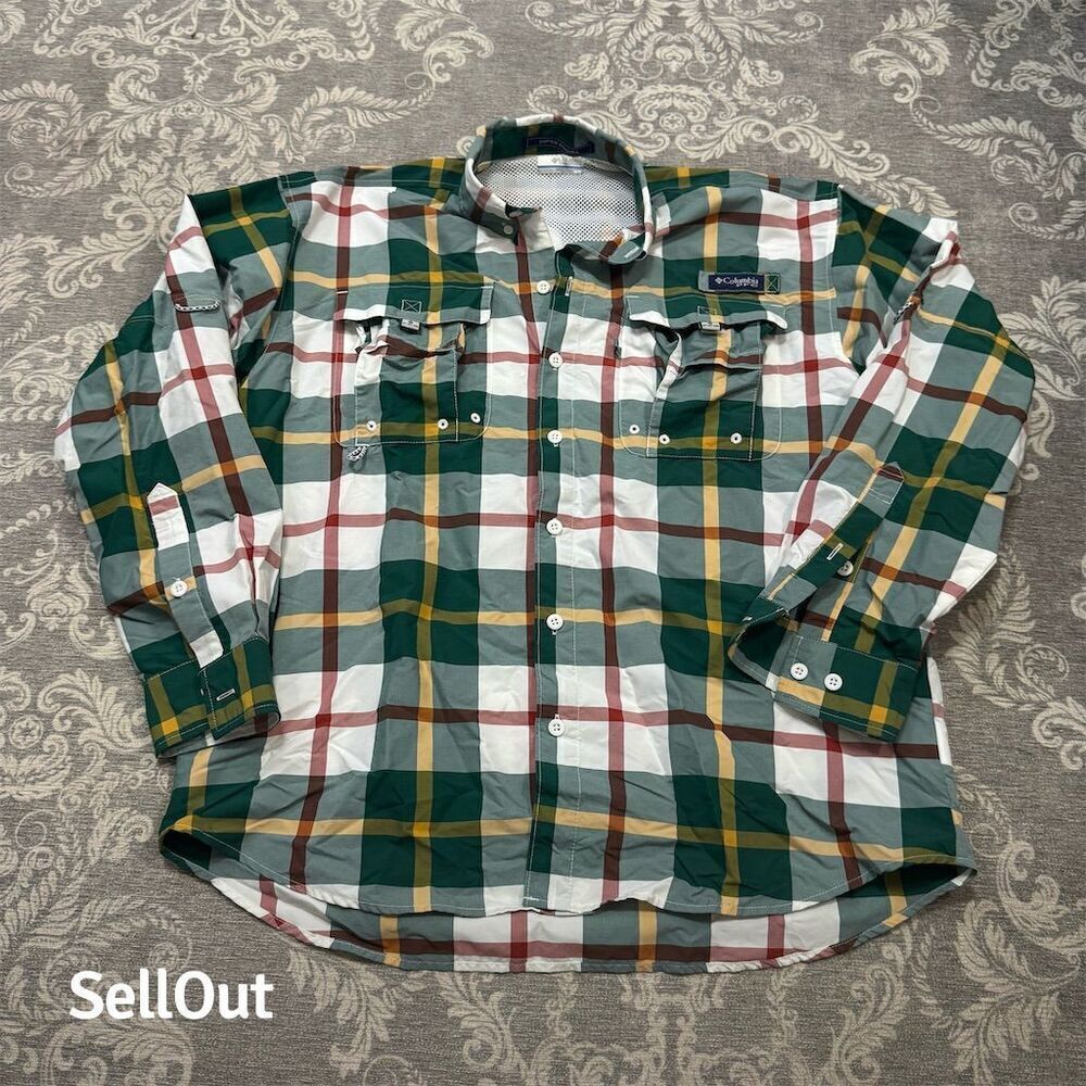 Columbia Men's Plaid Long Sleeve Shirt Multicolor Size M